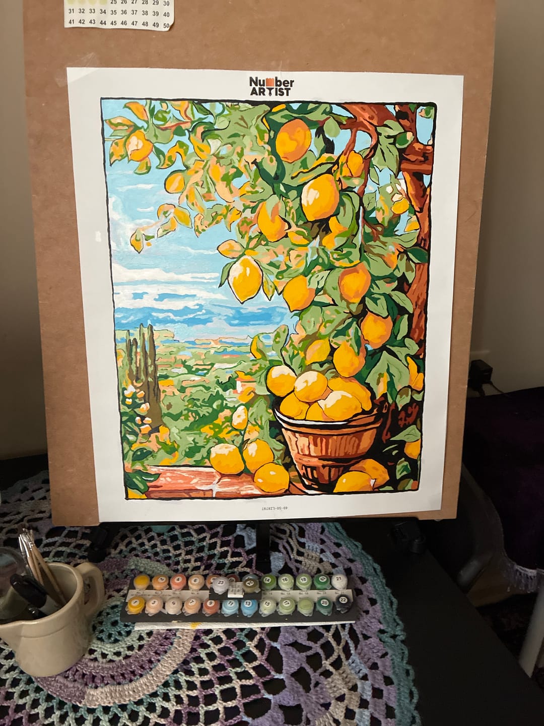 Customer photo review of Adjustable Artist Easel