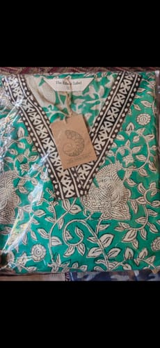 Customer photo review of "Vanabhaa" Bagru Cotton Kurta Set with Kota Doria Dupatta (3pc)