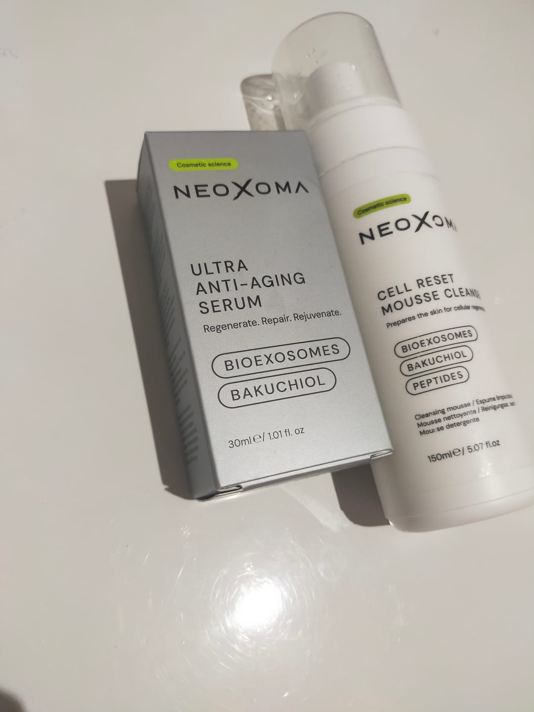 Customer photo review of Pack Sérum Ultra Rejuvenecedor & Limpiador Facial Cell Reset