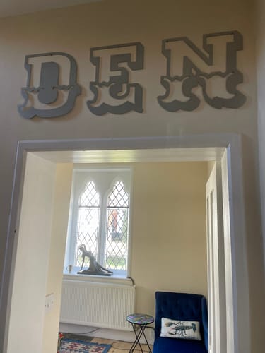 Customer photo review of DEN Steel Circus/Carnival style Lettering 12 inch