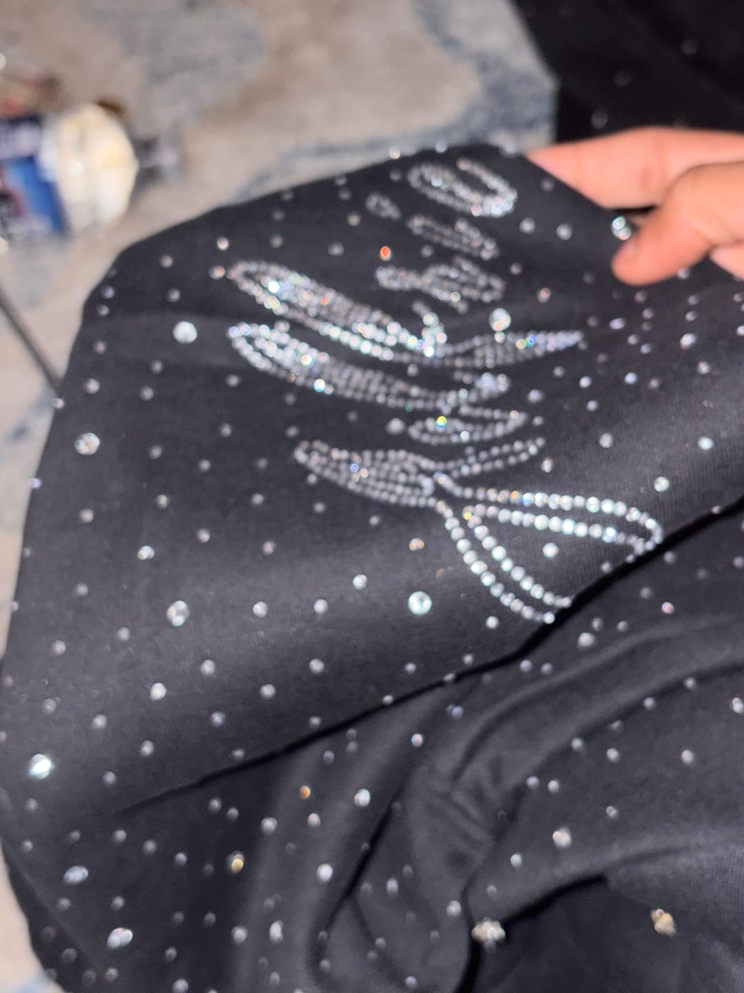 Customer photo review of Aelfric Eden Rhinestone Pullover Hoodie