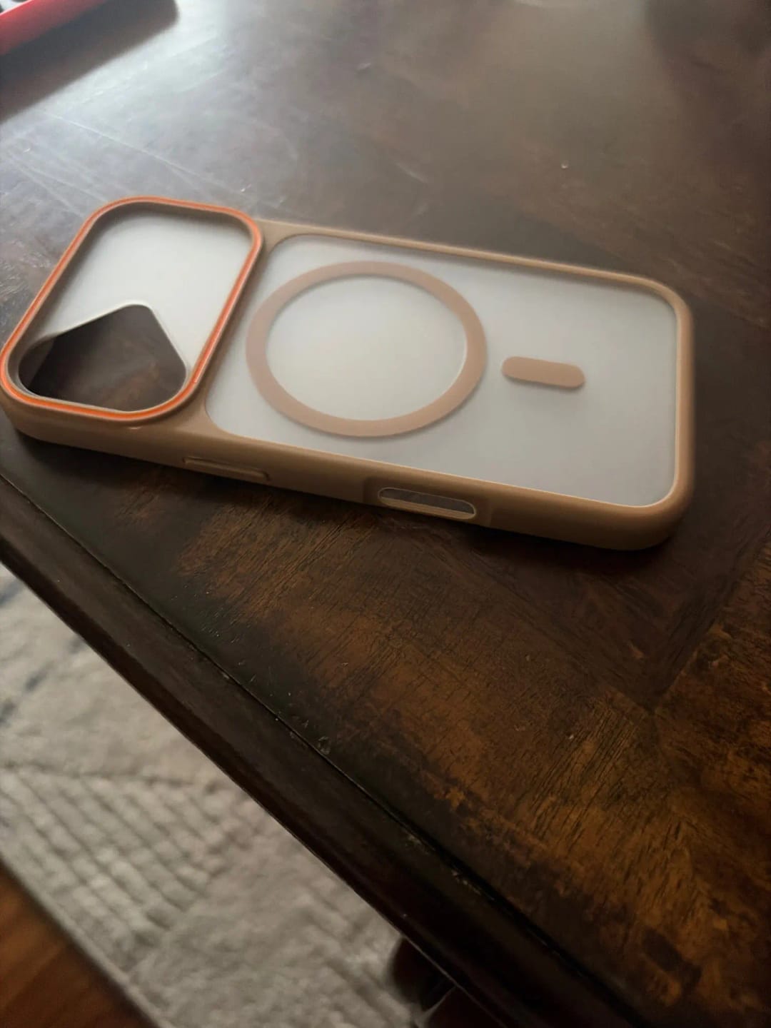 Customer photo review of LuxuryKase Frosted Clear Mag-Safe Case | Translucent Matte Back | Soft TPU Bumper + Hard PC Back | Raised Camera Protection | Wireless Charging Compatible For iPhone & Samsung Series