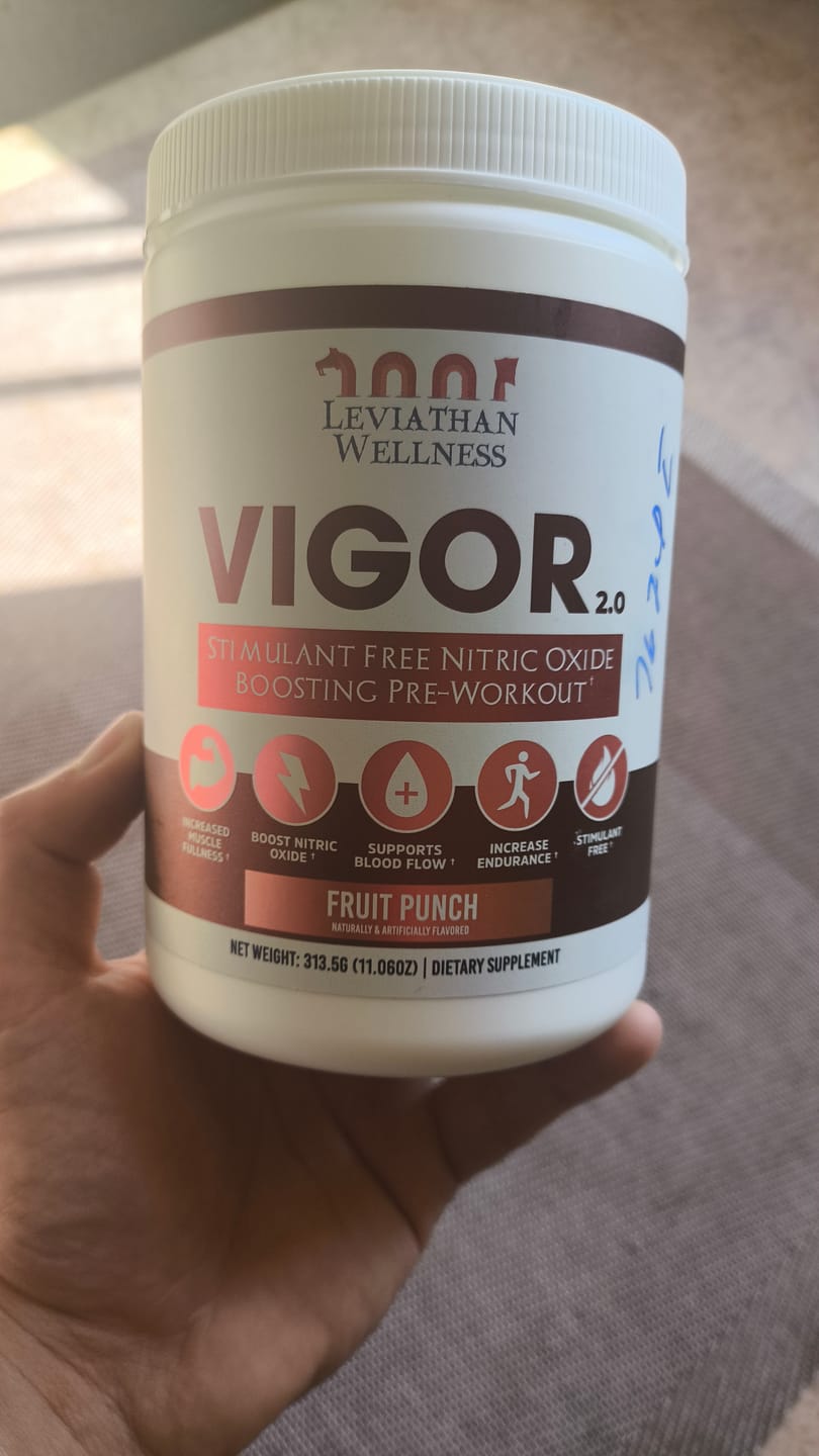 Customer photo review of Vigor 2.0 - Stimulant Free Pre-Workout