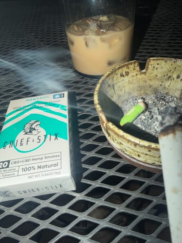 Customer photo review of Chief Stix 20ct CBD + CBG Hemp Smokes