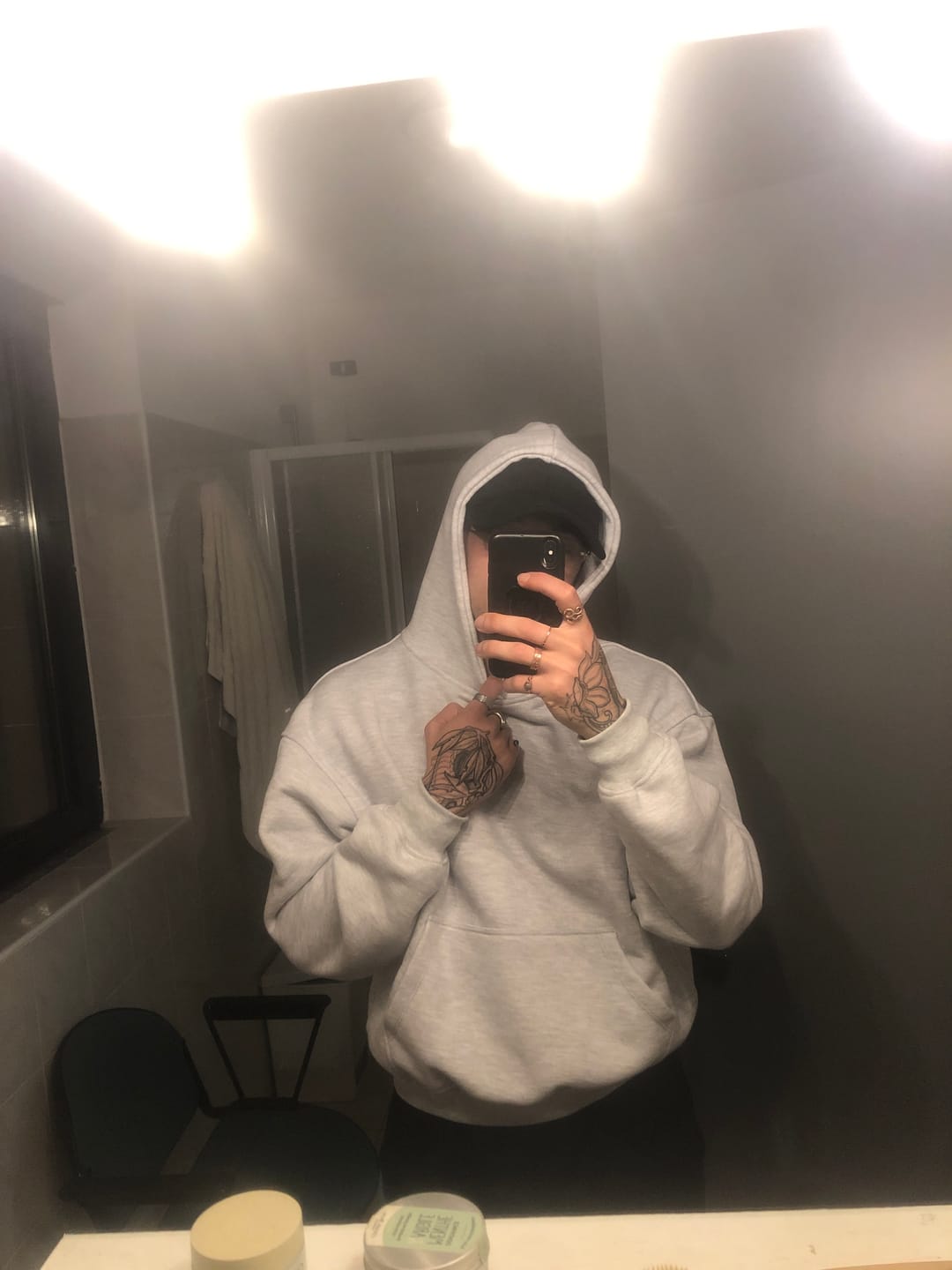 Customer photo review of Hoodie Cropped Blanks 500GSM Sport Grey