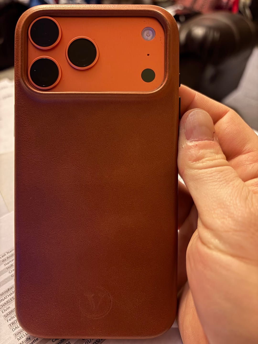 Customer photo review of iPhone 17 Series Vantage Leather Case