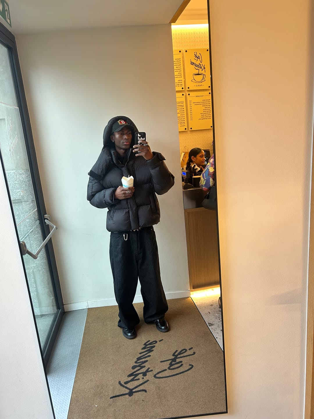 Customer photo review of Black Puffer Jacket