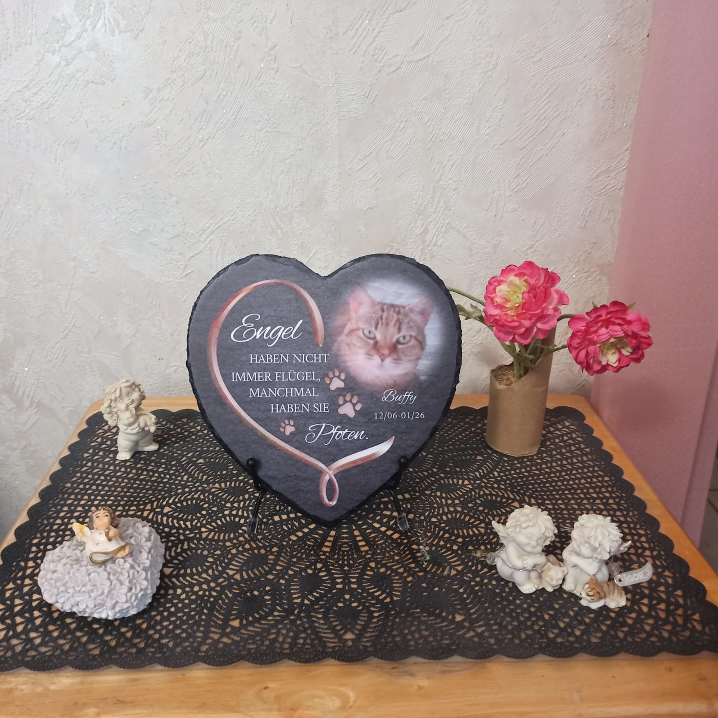 Customer photo review of Engel haben Pfoten - Individuelles Schieferherz