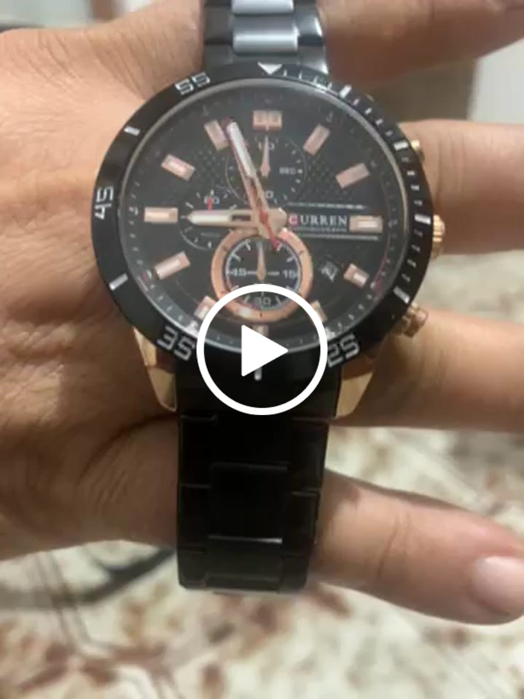 Customer video review of Curren Berna® orologio uomo acciaio