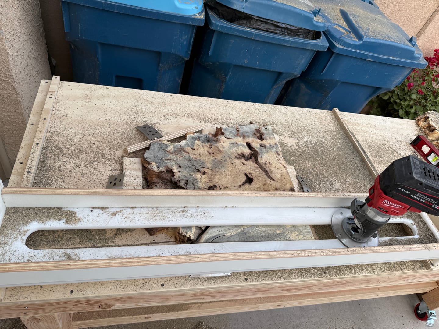Customer photo review of EcoSled Benchtop Router Sled - Affordable Slab Flattening Jig