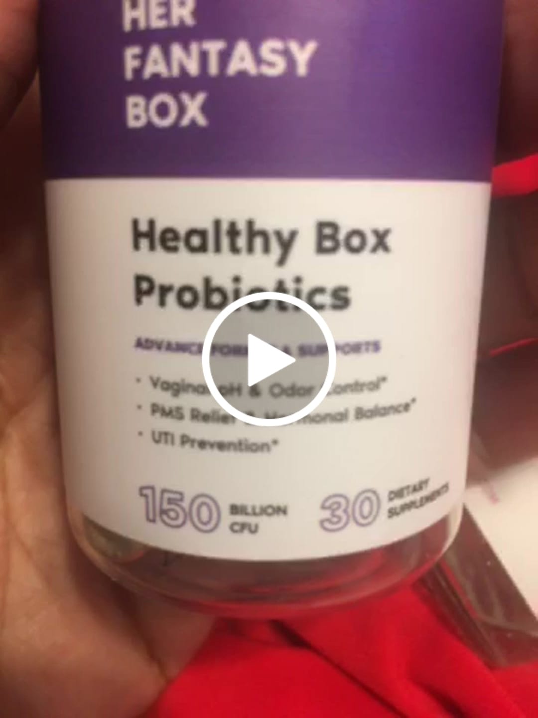 Customer video review of Healthy Box Probiotics for pH, Odor, Pms Relief & Uti Prevention