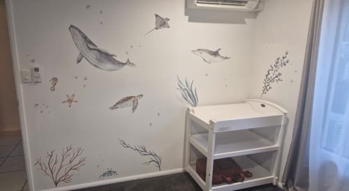 Customer photo review of Ocean Wall Decal Set