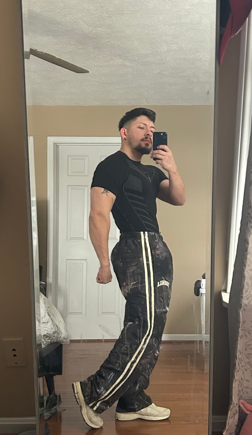 Customer photo review of 249 - Camo Flagship Track Pants