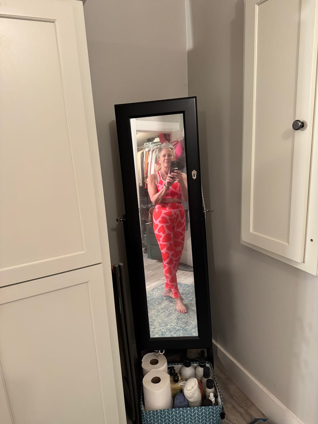 Customer photo review of Heart Overload Yoga Leggings