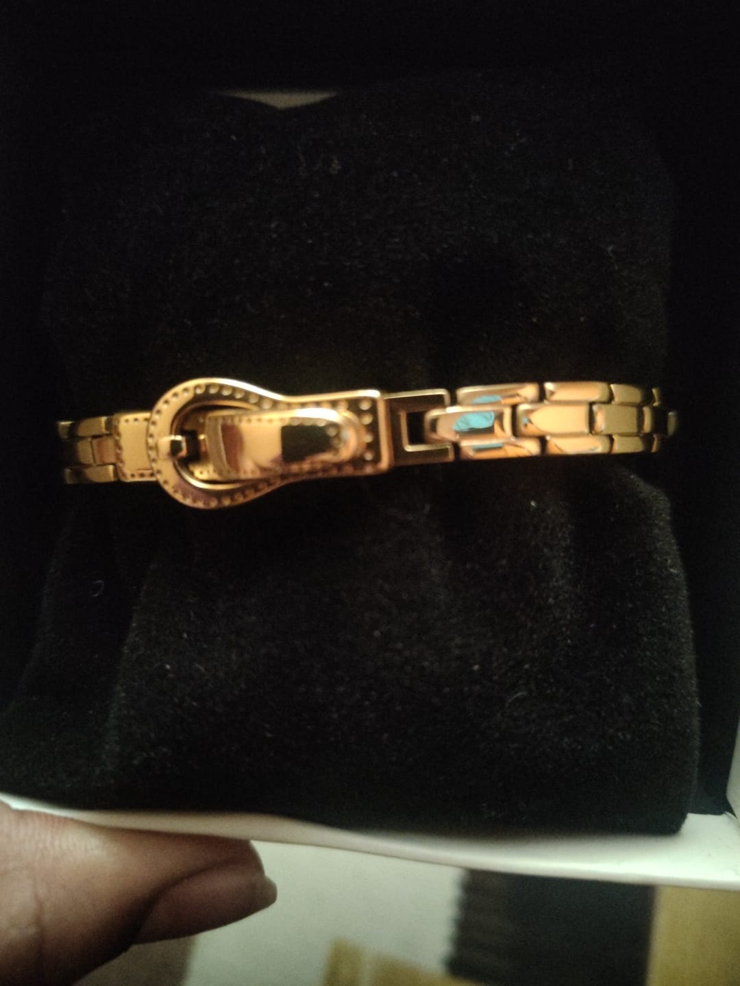 Customer photo review of Rectangular Rhythm Link Bracelet