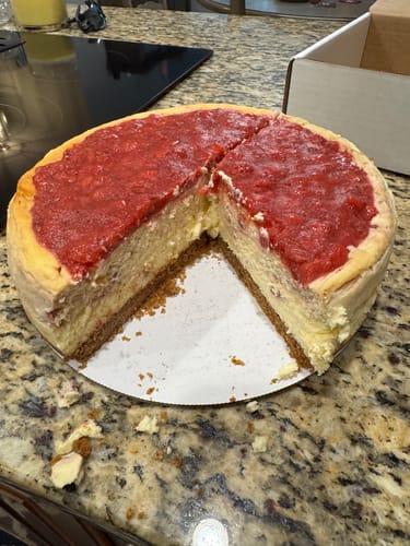 Customer photo review of Seasonal Cheesecake - Strawberry Cream