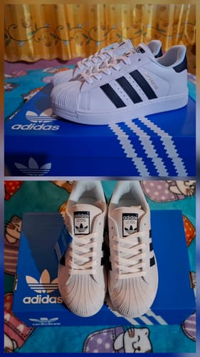 Customer photo review of Tenis Superstar Blanco Marino