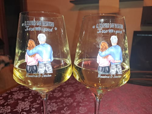 Customer photo review of Tutti i giorni - Calice da vino personalizzato per coppie per San Valentino