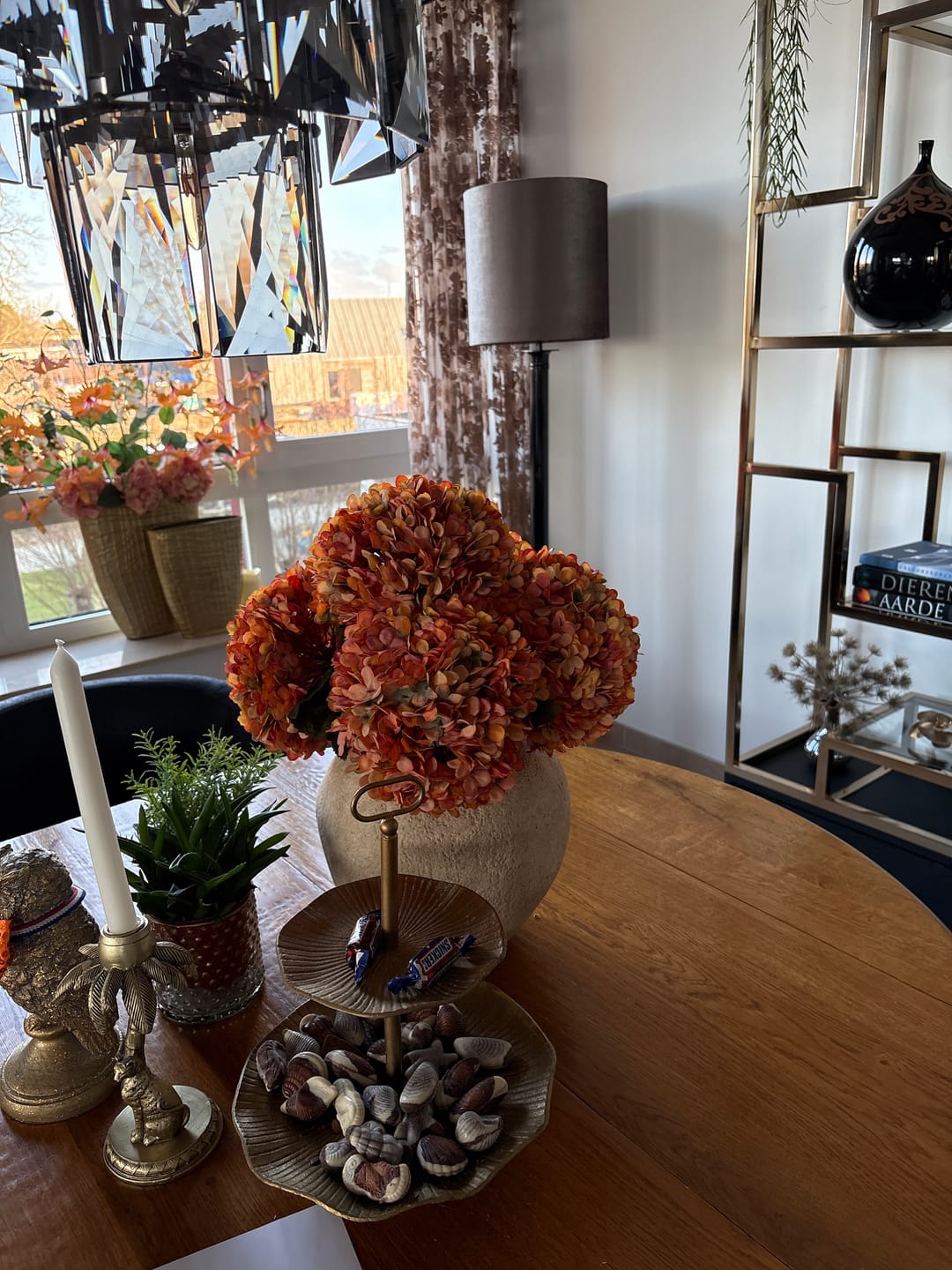Customer photo review of Grote Zijden Hortensia - Oranje