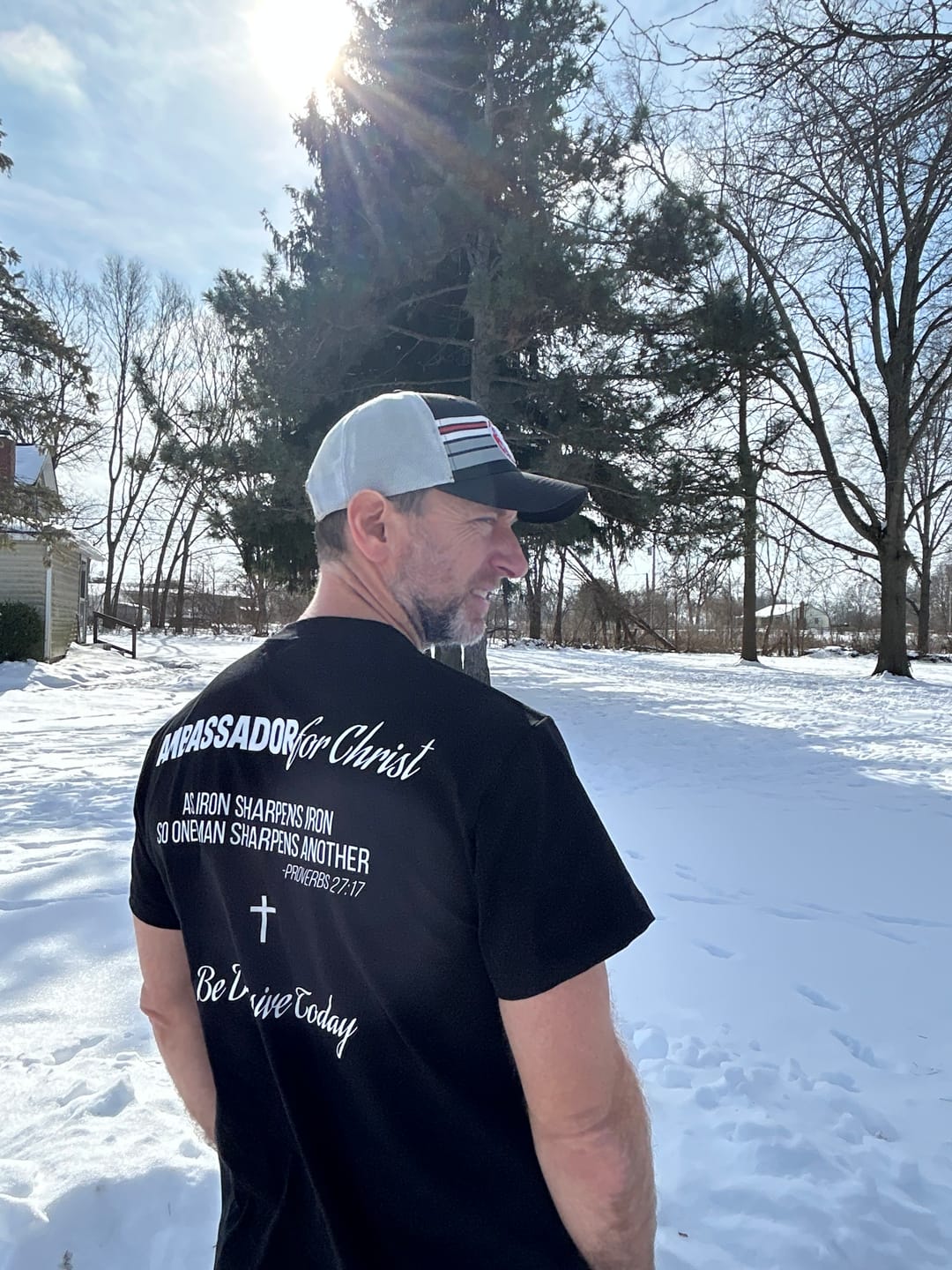 Customer photo review of Ambassador For Christ Premium Tee