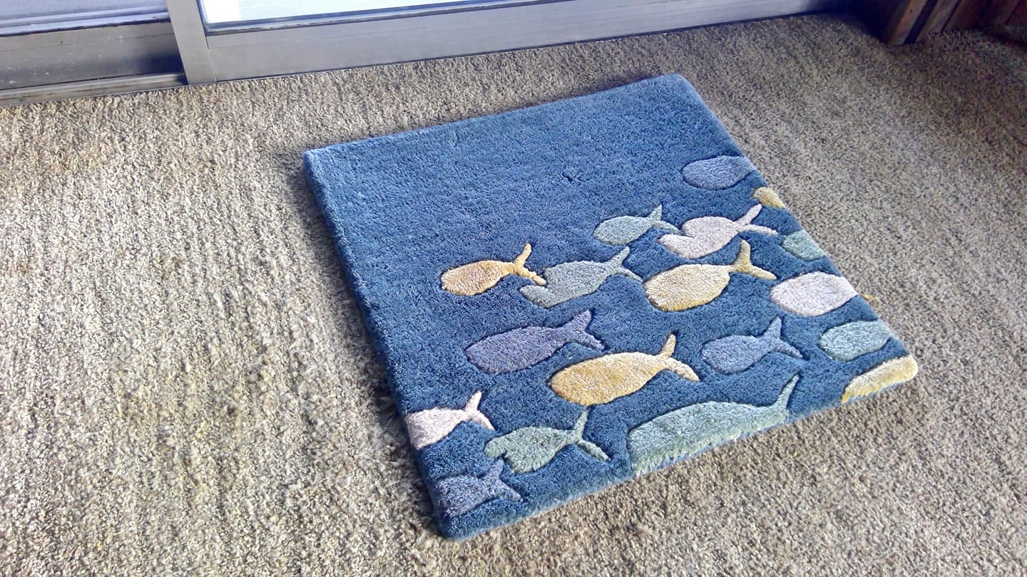Customer photo review of School of Fish Wool Rug