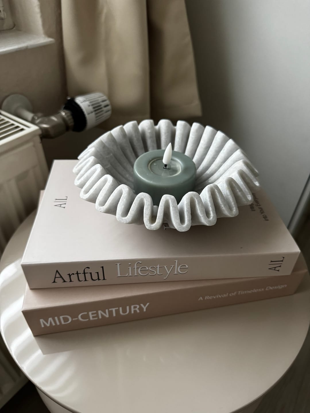 Customer photo review of LED Jumbo Fyrfadslys 2 stk. (Store) Salvie Grøn