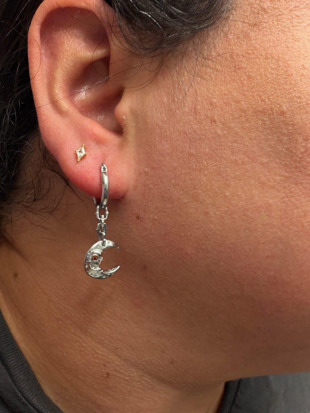 Customer photo review of LUNA DANGLE EARRING