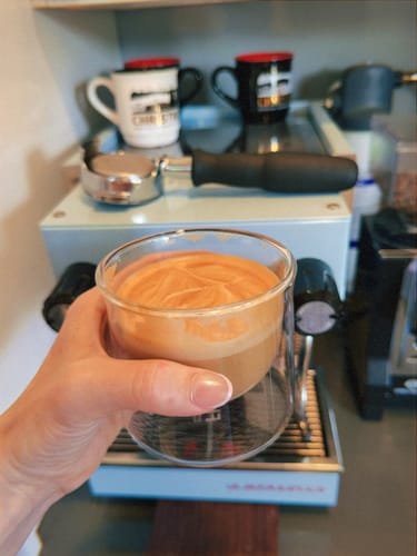 Customer photo review of FLUR Latte XL Glasses