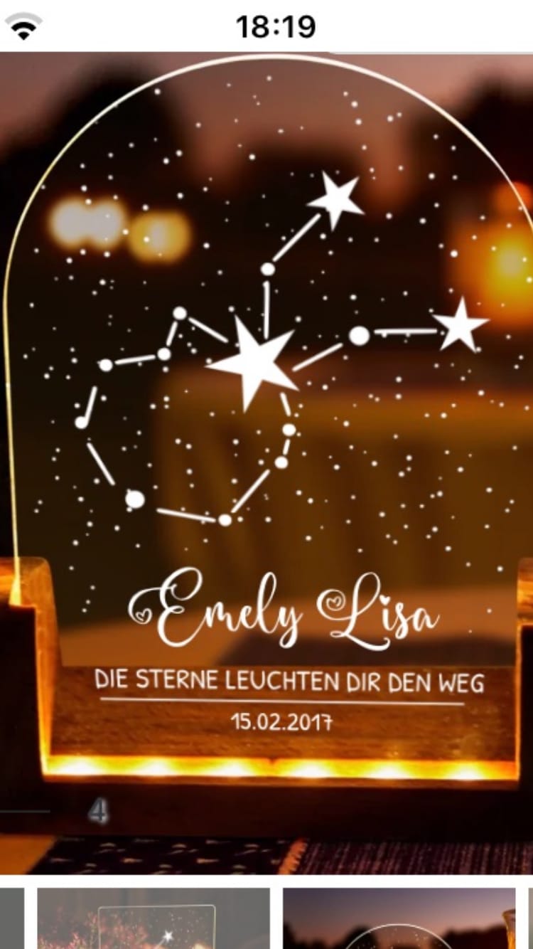 Customer photo review of Sternzeichen - Personalisierter LED Aufsteller für Kinder