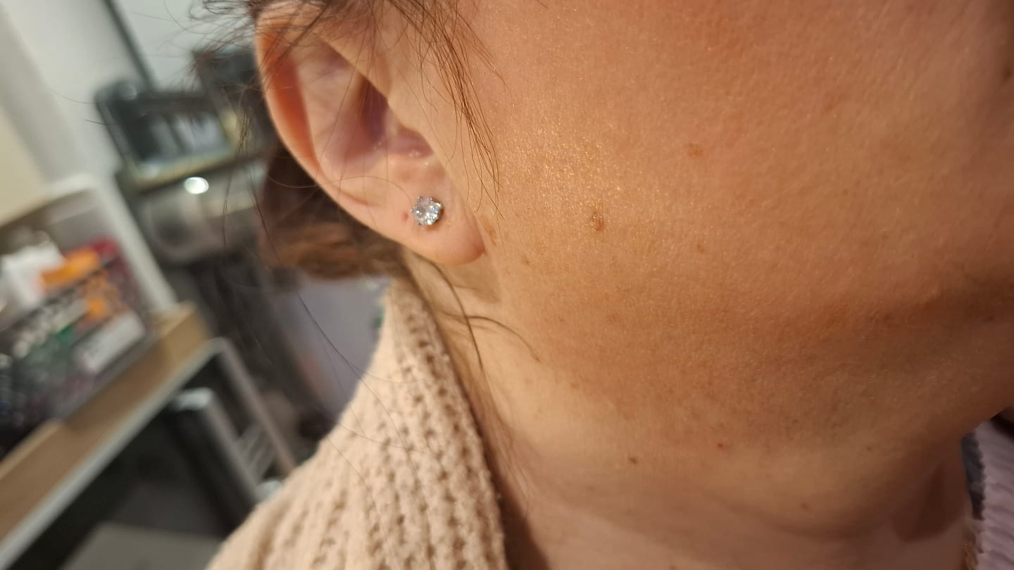 Customer photo review of Julia Earrings