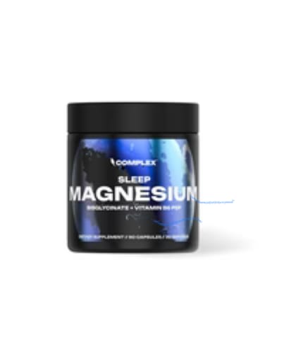 Customer's black tub of Complex Sleep Magnesium supplement on a plain background.