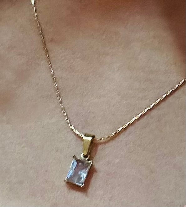 Customer photo review of Delicate Moonstone Necklace