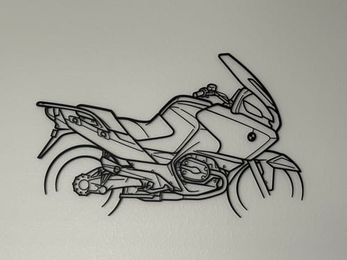 Customer photo review of Your Custom Bike Silhouette Metal Wall Art Service