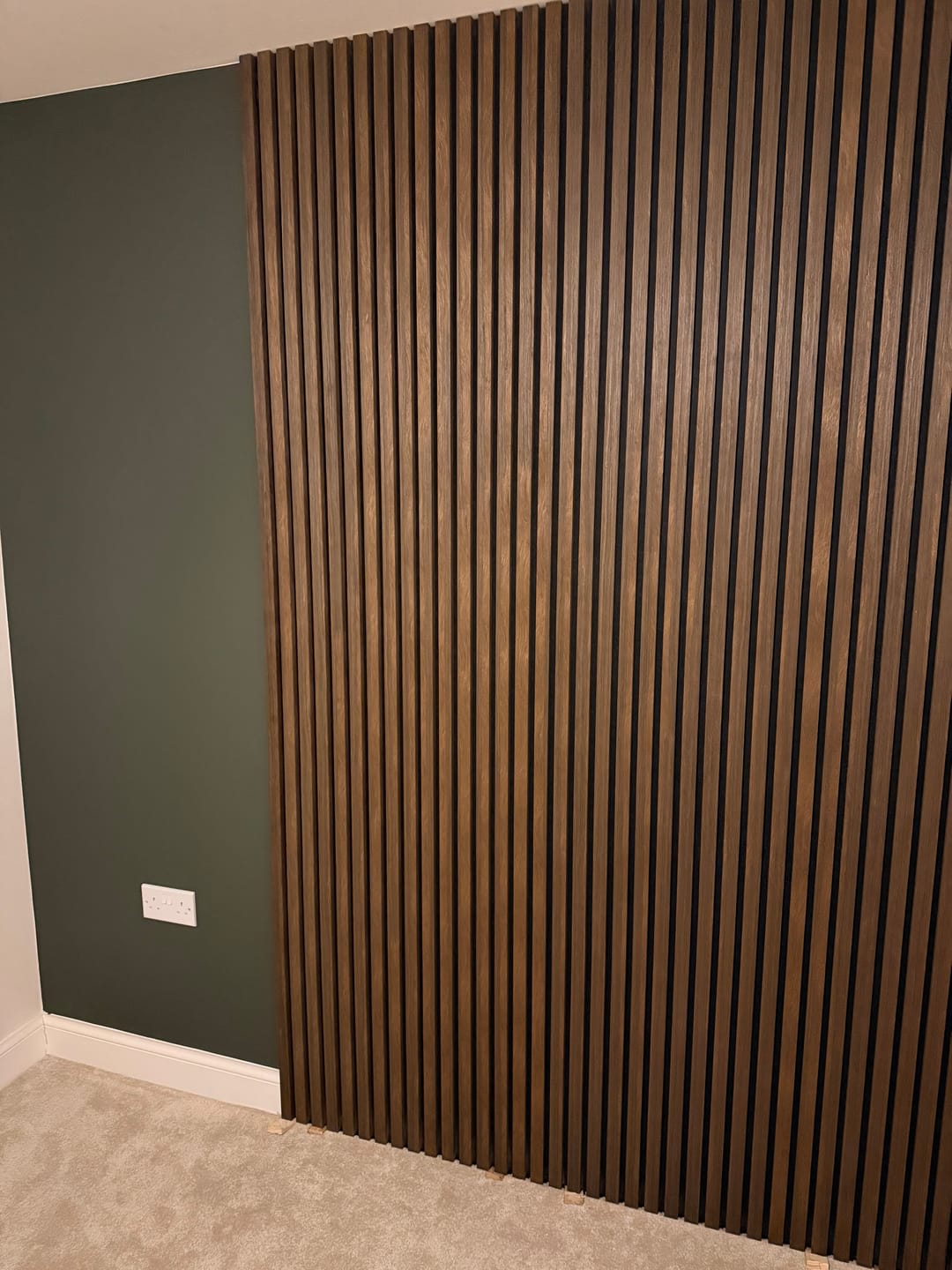 Customer photo review of Wooden Wall Panel | Smoked Oak | Premium 3-sided Wood Veneer