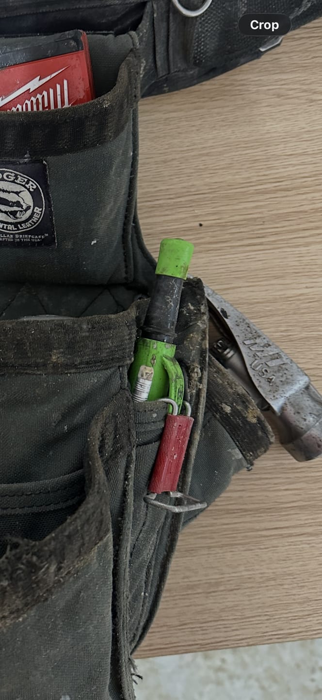 Customer photo review of YClip | Universal Tool Clip MK4 Lightweight Hammer Clip (LWHC)