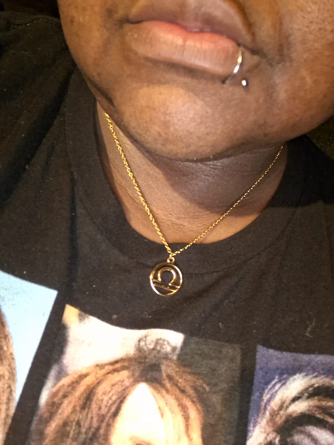 Customer photo review of Zodiac Sign Pendant Necklace