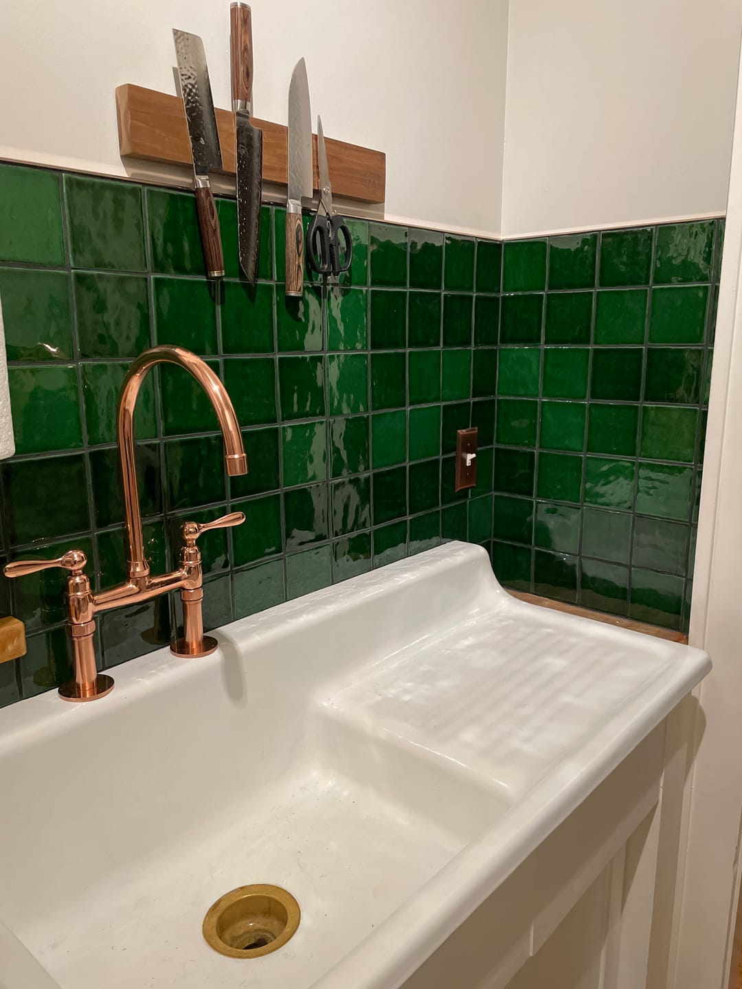 Customer photo review of Copper Bridge Faucet, Vintage Kitchen Sink Faucet, Copper Tap