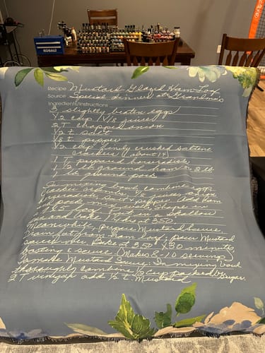 Customer photo review of Love Letter Blanket, Handwritten Note, Custom Word Blanket, Wedding Anniversary Gift for Parents, Vintage Throw, Farewell Gift for Coworker