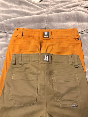 Customer photo review of FX-1 Slim All Day Pants Whiskey