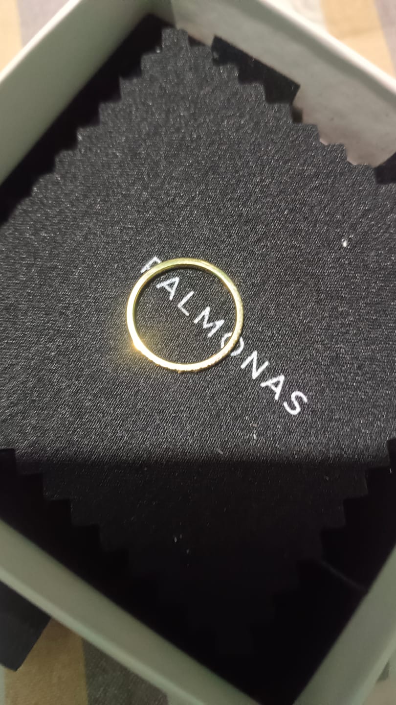 Customer photo review of Sparkling Serenity Gold Ring