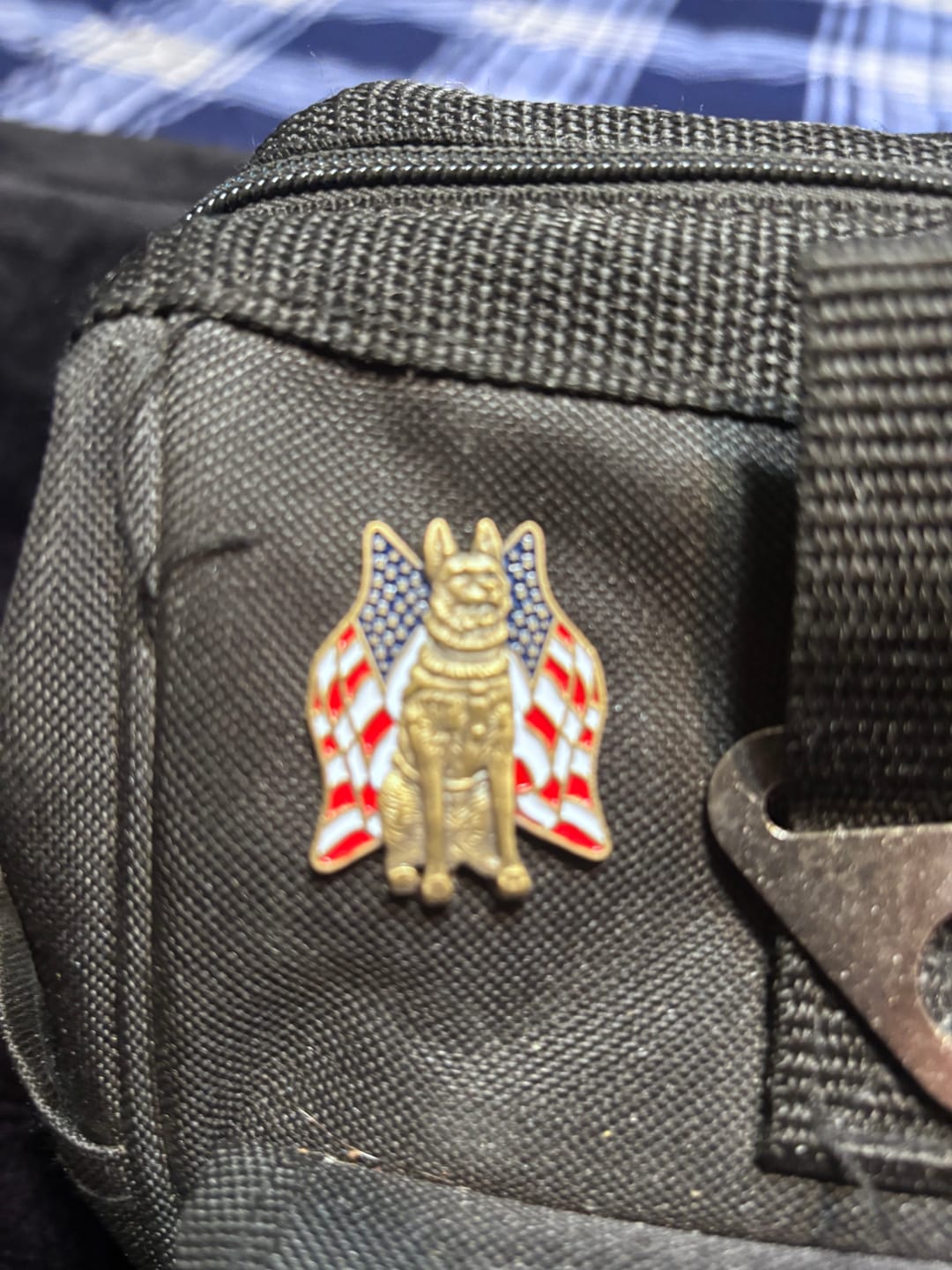 Customer photo review of K-9 Veteran Pin