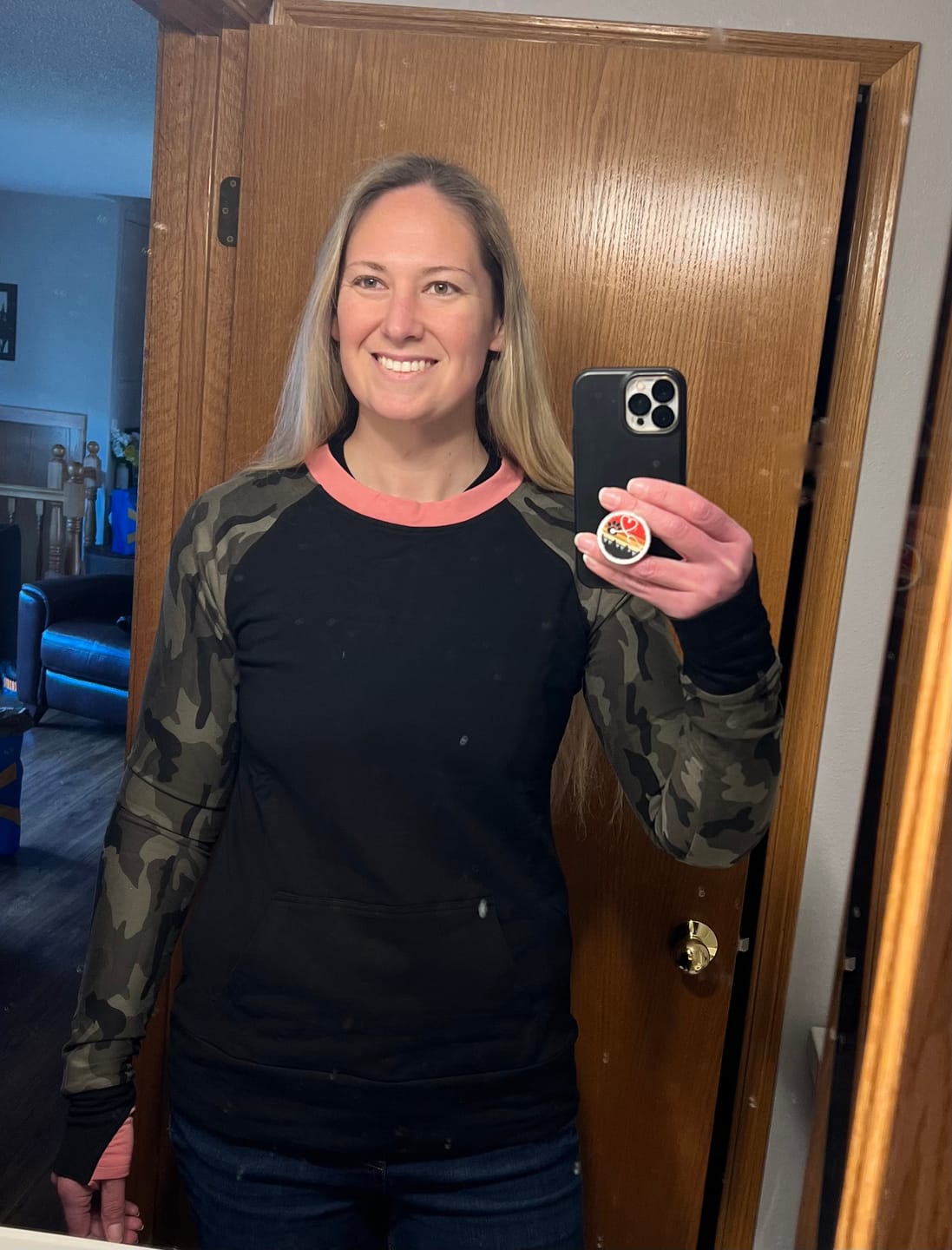 Customer photo review of Camo Crush Crew Neck