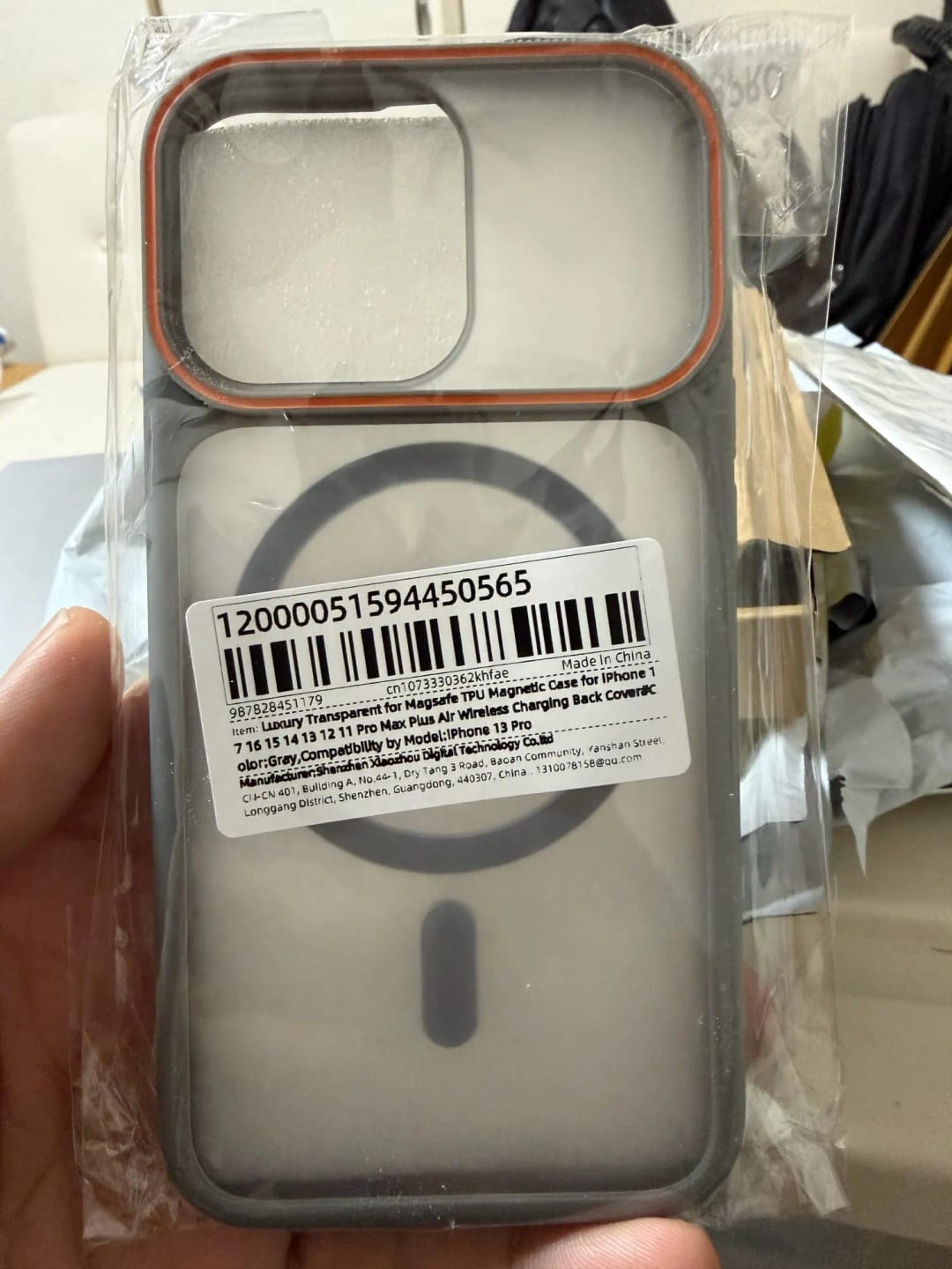 Customer photo review of LuxuryKase Frosted Clear Mag-Safe Case | Translucent Matte Back | Soft TPU Bumper + Hard PC Back | Raised Camera Protection | Wireless Charging Compatible For iPhone & Samsung Series