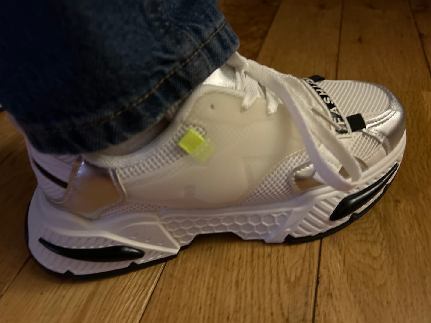 Customer photo review of Sherly White Chunky Sole Trainers