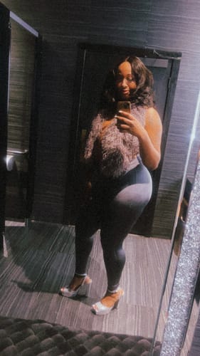 Customer photo review of Furista Fur Halter Vest & Leggings SET