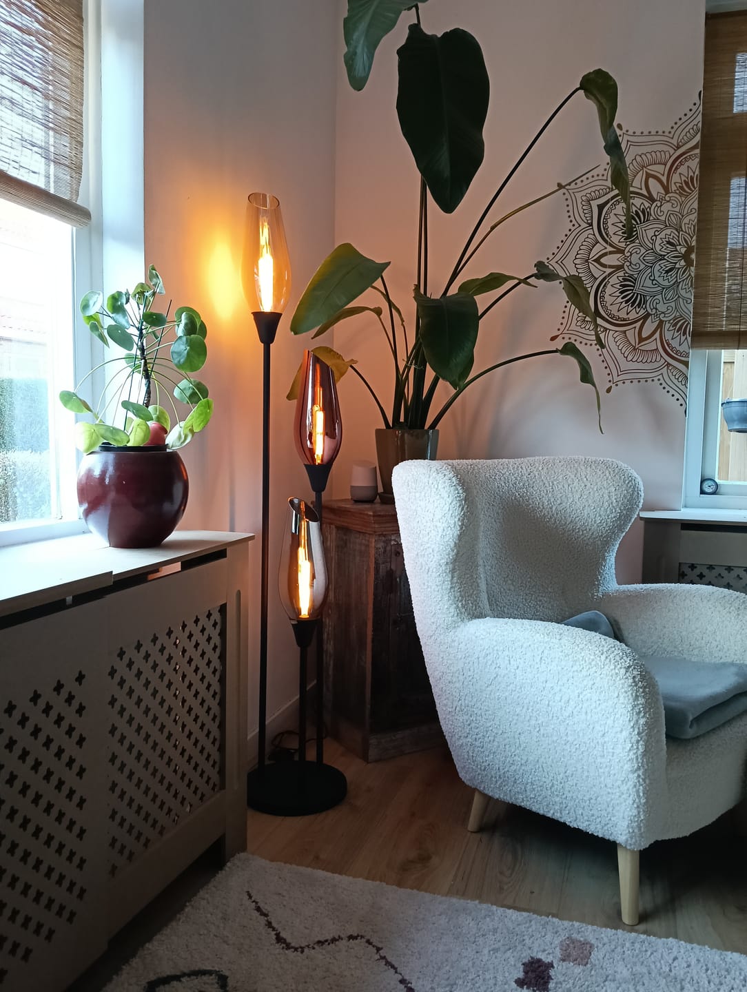 Customer photo review of Vloerlamp Alune - Mix - Glas - 168 cm