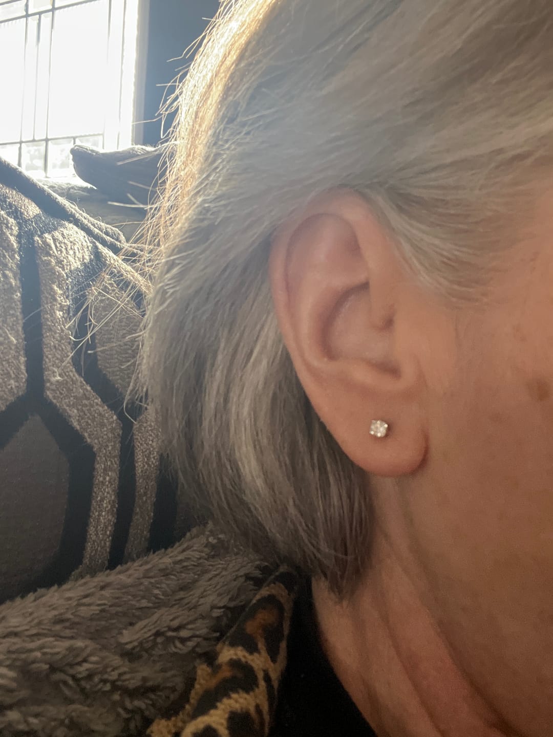 Customer photo review of World's First Lab Grown Diamond Sleep Stud Earrings