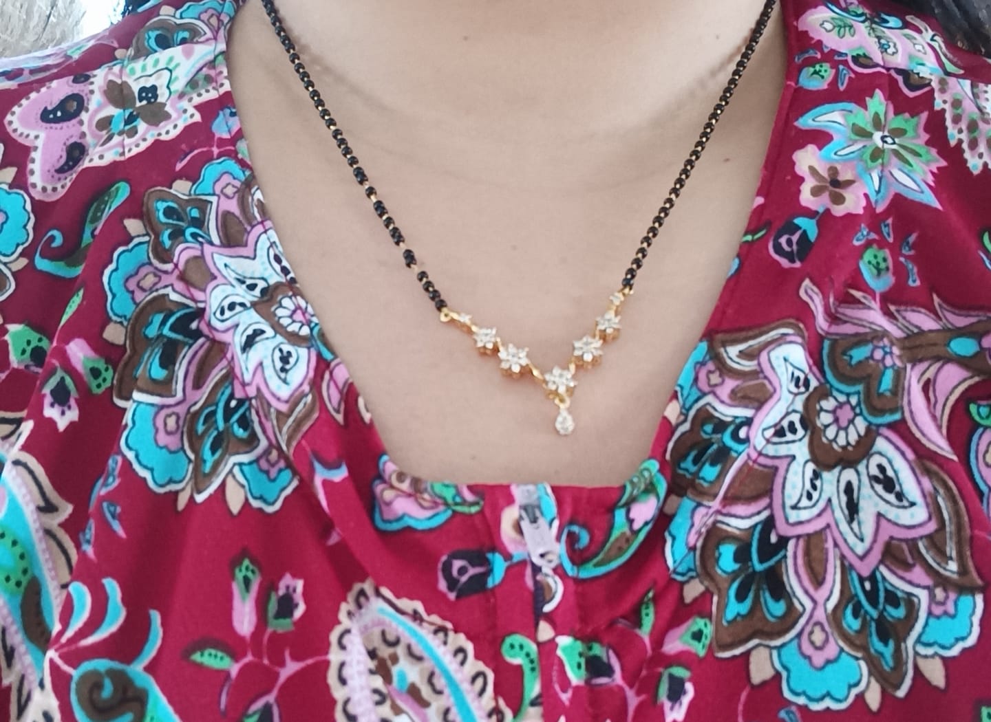 Customer photo review of Blossom Mangalsutra