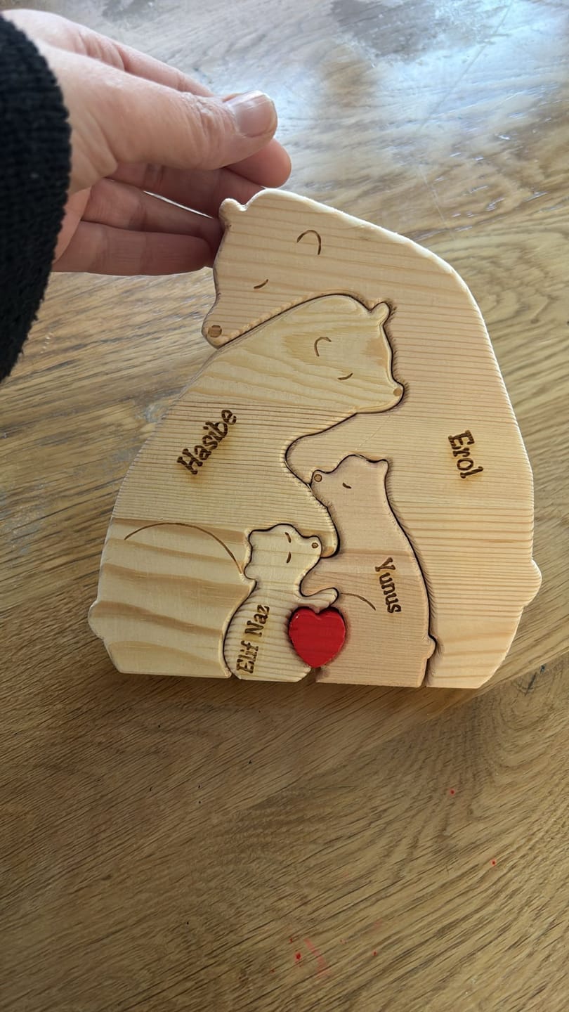 Customer photo review of Bärenfamilie - Süße Personalisierte Holzbären zum Aufstellen für die Familie