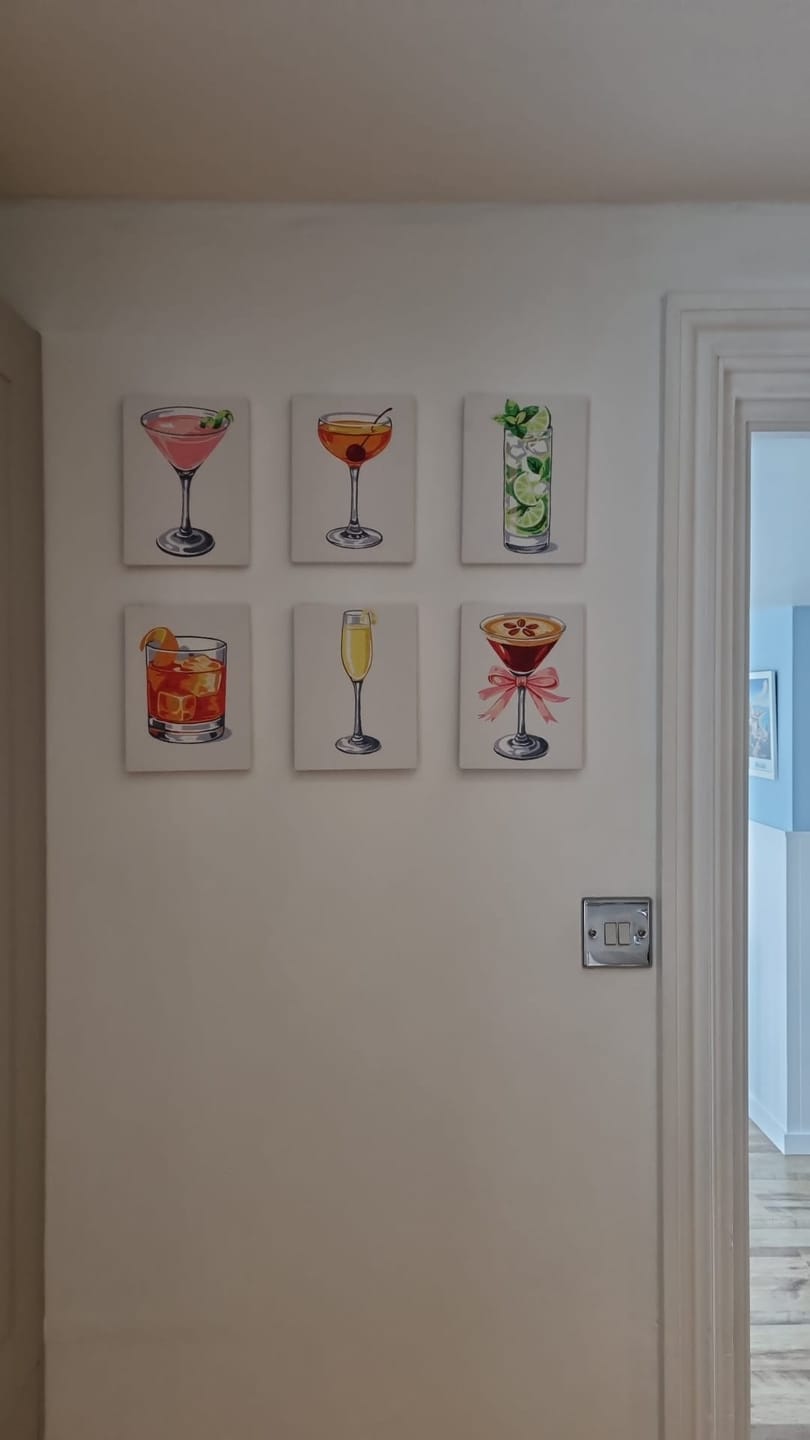 Customer photo review of 6 Mini Paintings - Beautiful Cocktail Set